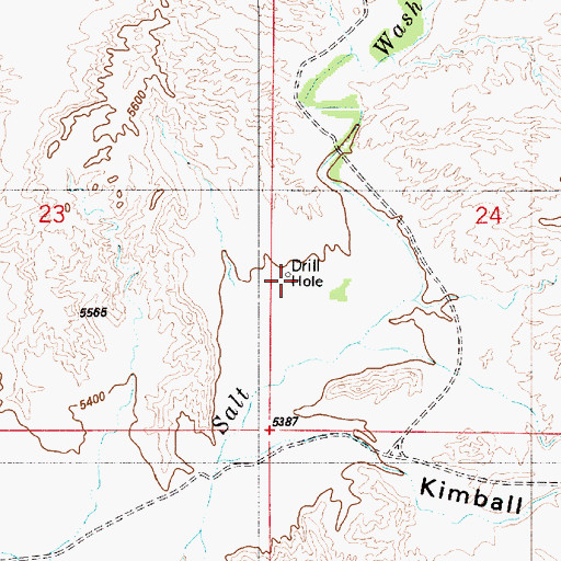 Topographic Map of Dennises Well, UT