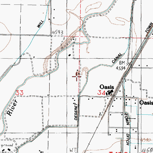 Topographic Map of Deseret Canal, UT