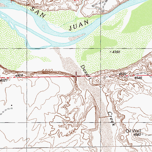 Topographic Map of Desert Creek, UT