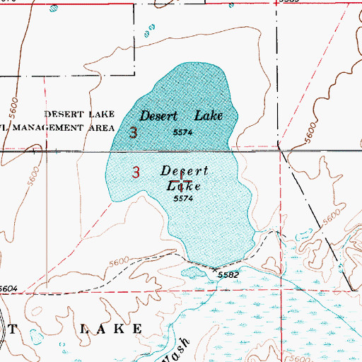 Topographic Map of Desert Lake, UT