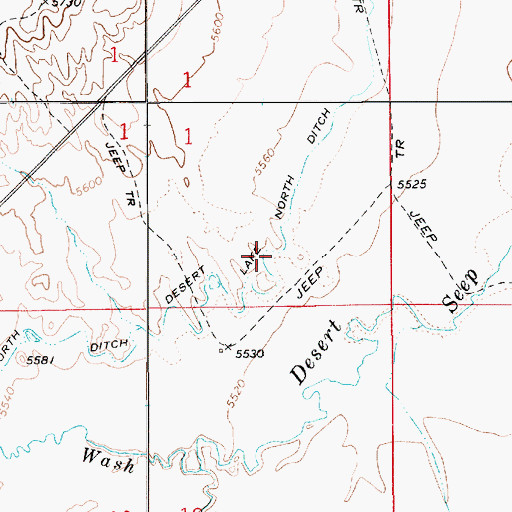 Topographic Map of Desert Lake North Ditch, UT