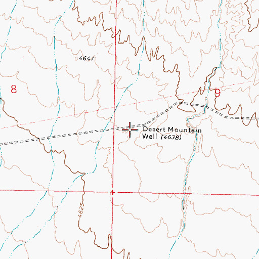 Topographic Map of Desert Mountain Well, UT