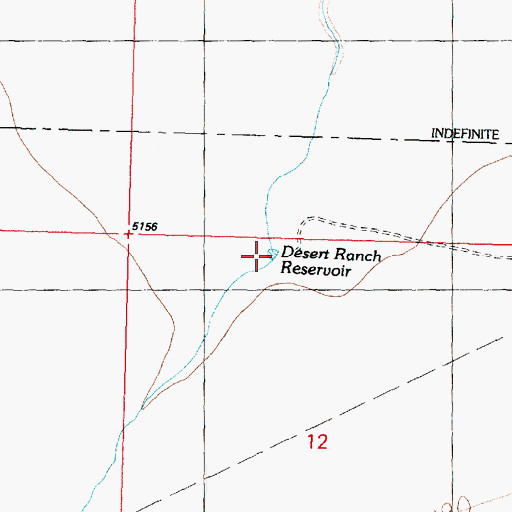 Topographic Map of Desert Ranch Reservoir, UT