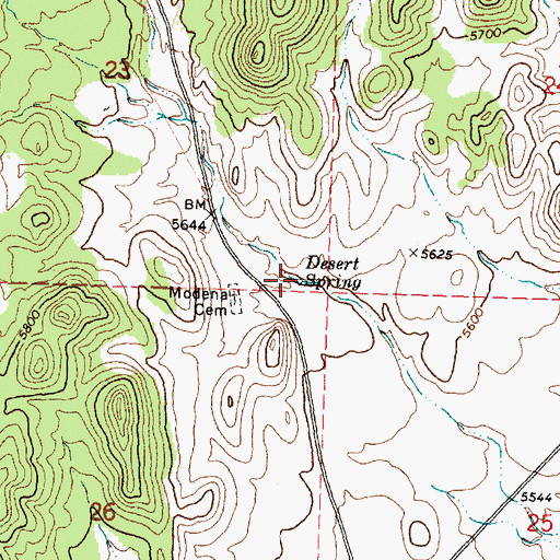 Topographic Map of Desert Spring, UT