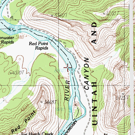 Topographic Map of Desolation Canyon, UT