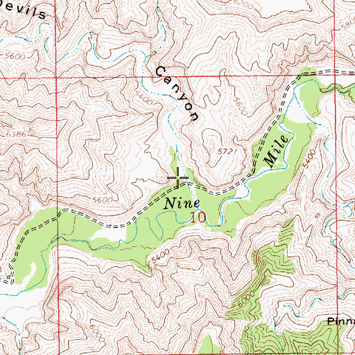 Topographic Map of Devils Canyon, UT