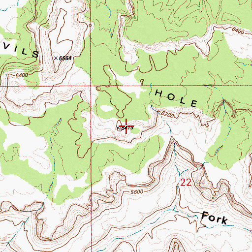 Topographic Map of Devils Hole, UT