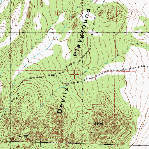 Topographic Map of Devils Playground, UT