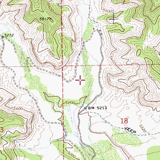 Topographic Map of Diamond Canyon, UT