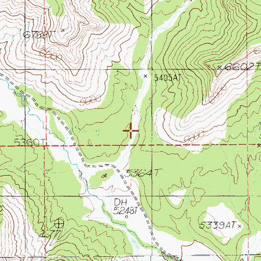 Topographic Map of Dilly Canyon, UT