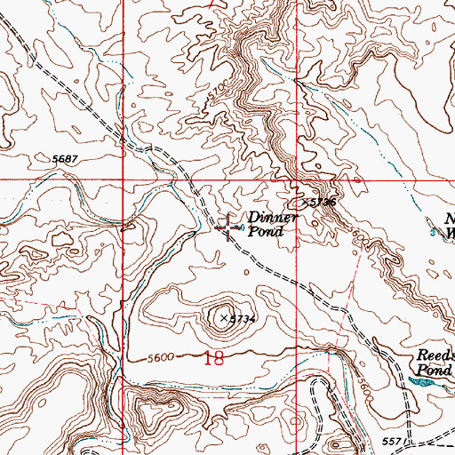 Topographic Map of Dinner Pond, UT