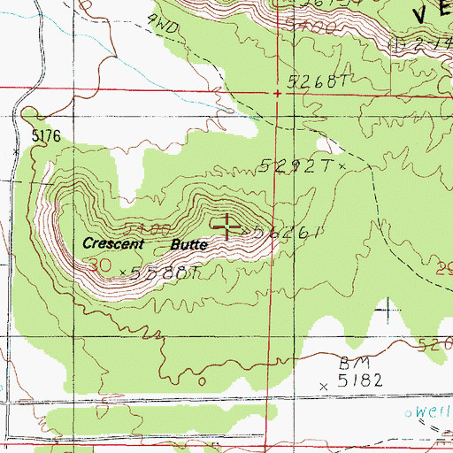 Topographic Map of Dishopan Hill, UT