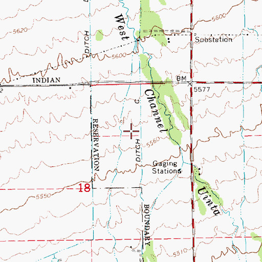 Topographic Map of Ditch C, UT