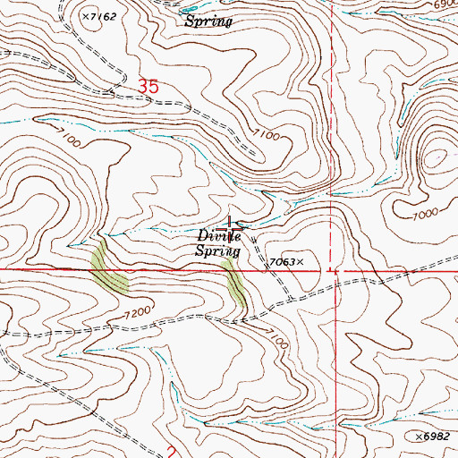 Topographic Map of Divide Spring, UT