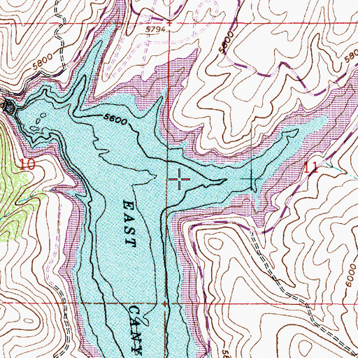 Topographic Map of Dixie Hollow, UT