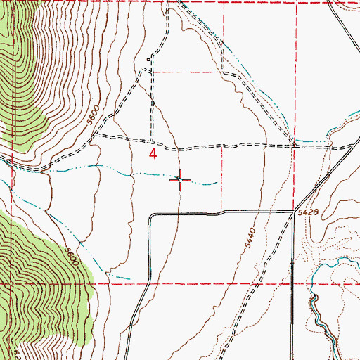Topographic Map of Dodge Canyon, UT