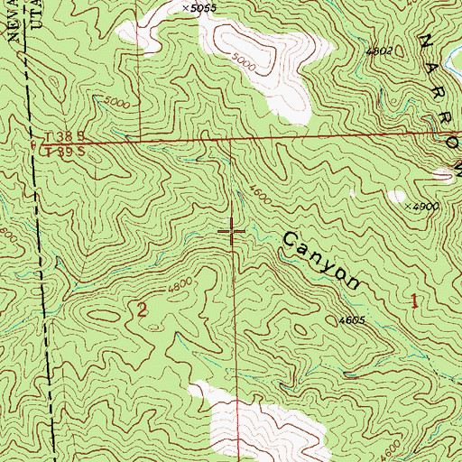Topographic Map of Doe Canyon, UT