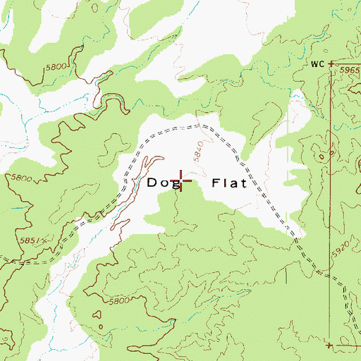 Topographic Map of Dog Flat, UT