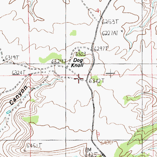 Topographic Map of Dog Knoll, UT