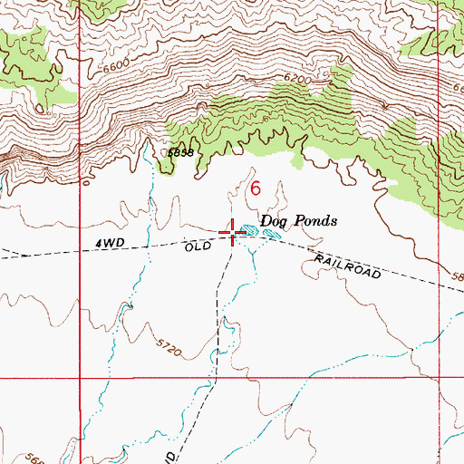 Topographic Map of Dog Ponds, UT