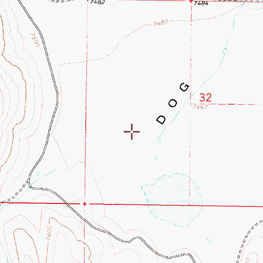 Topographic Map of Dog Valley, UT
