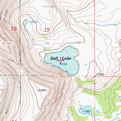 Topographic Map of Doll Lake, UT