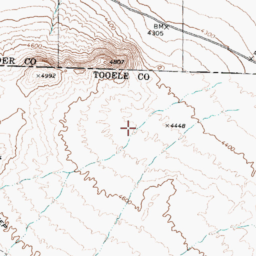 Topographic Map of Donner Canyon, UT