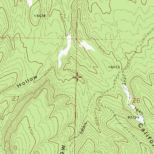 Topographic Map of Doubleup Hollow, UT