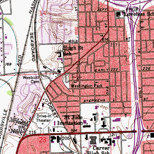 Topographic Map of New Home Baptist Church, AL