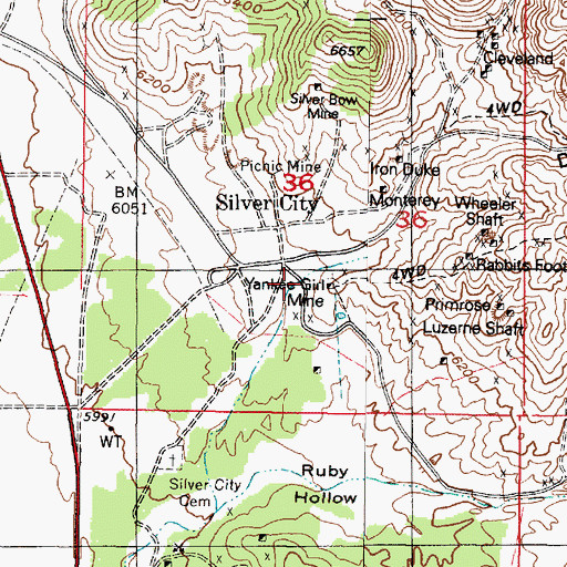 Topographic Map of Dragon Canyon, UT