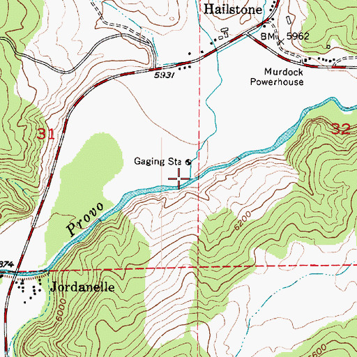 Topographic Map of Drain Tunnel Creek, UT