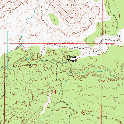 Topographic Map of Drip Tank, UT