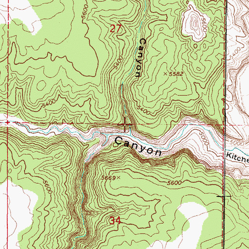 Topographic Map of Drip Tank Canyon, UT