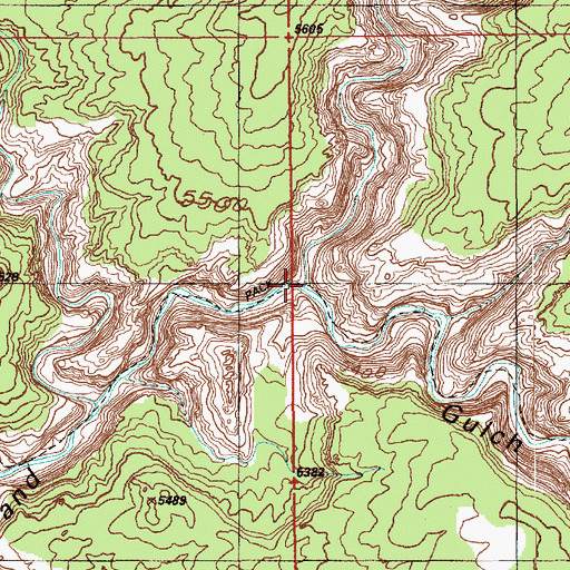 Topographic Map of Dripping Canyon, UT
