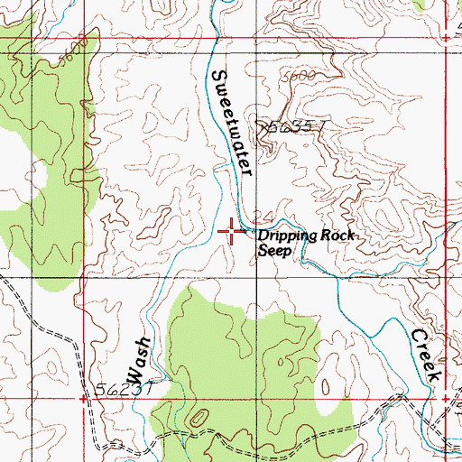 Topographic Map of Dripping Rock Seep, UT