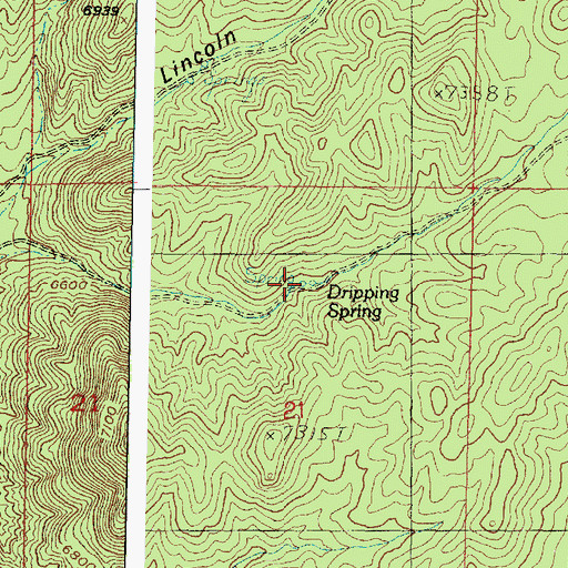 Topographic Map of Dripping Spring, UT