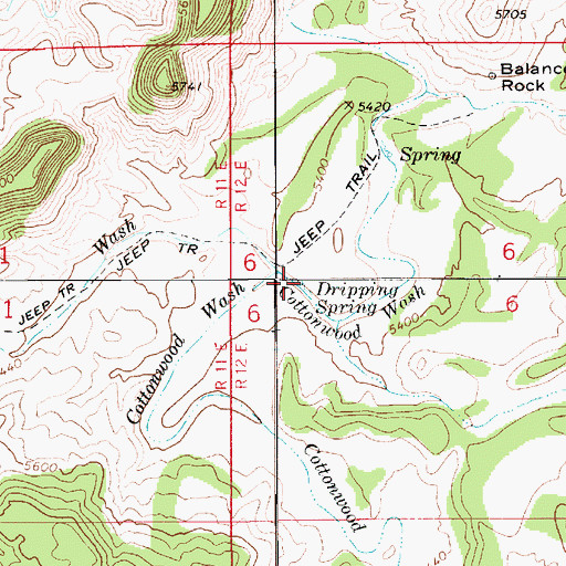 Topographic Map of Dripping Spring, UT