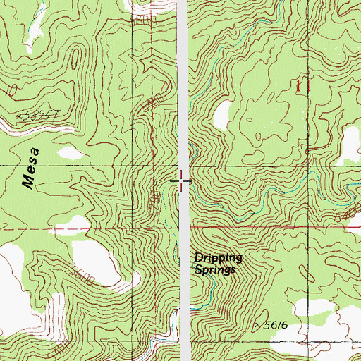 Topographic Map of Dripping Springs Canyon, UT