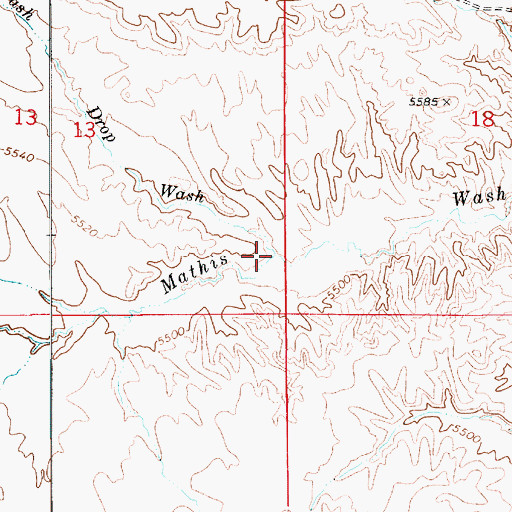 Topographic Map of Drop Wash, UT
