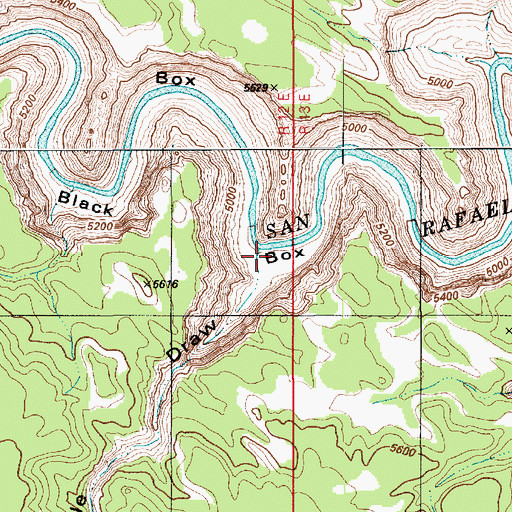Topographic Map of Drowned Hole Draw, UT