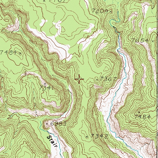 Topographic Map of Dry Bench, UT