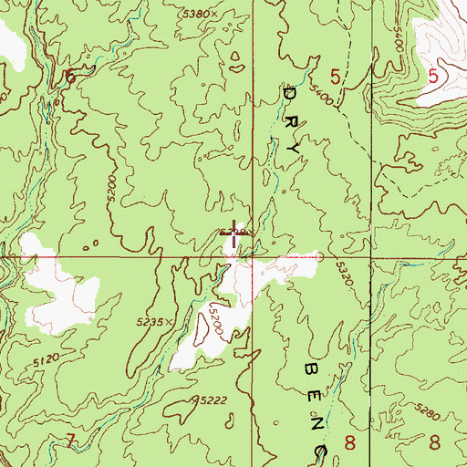 Topographic Map of Dry Bench, UT