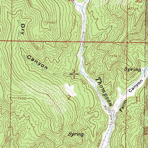 Topographic Map of Dry Canyon, UT