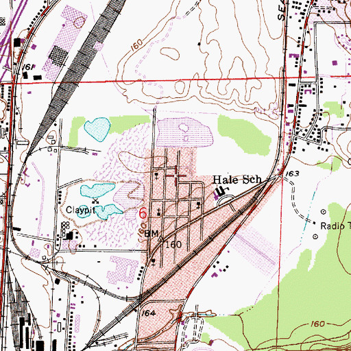 Topographic Map of New Town, AL