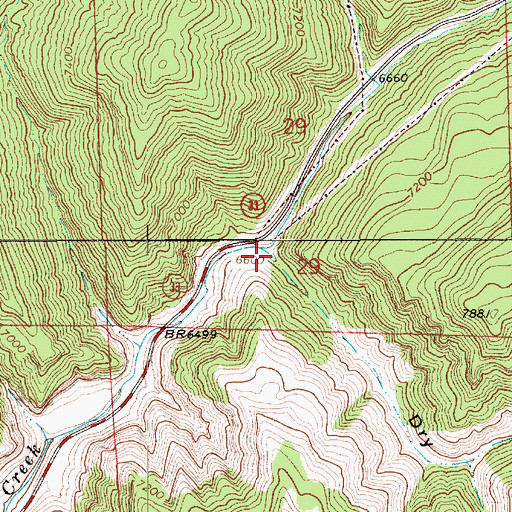 Topographic Map of Dry Canyon, UT