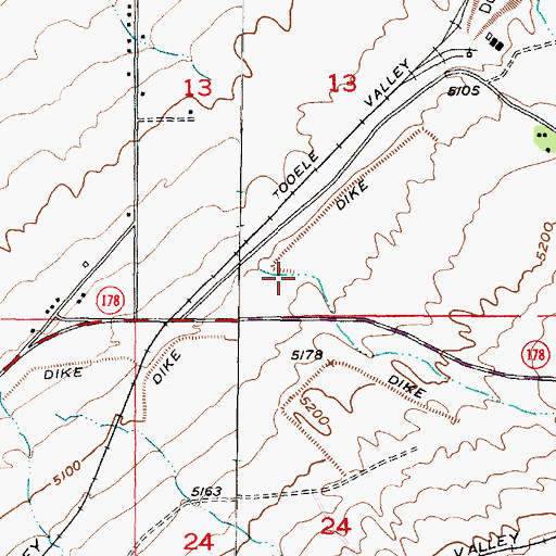 Topographic Map of Dry Canyon, UT