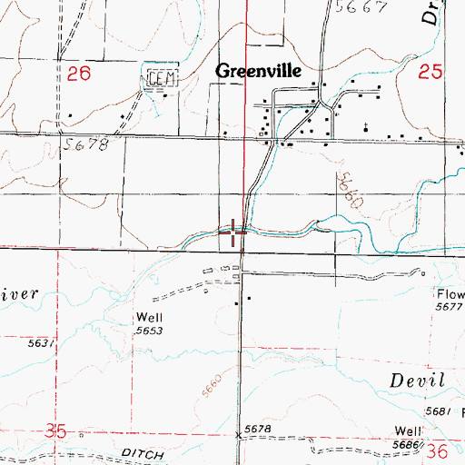 Topographic Map of Dry Creek, UT