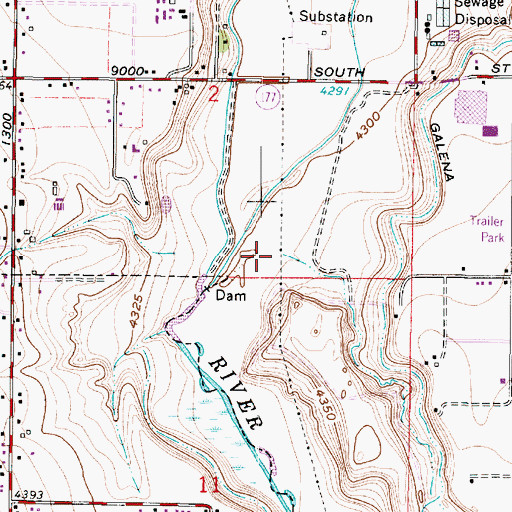 Topographic Map of Dry Creek, UT