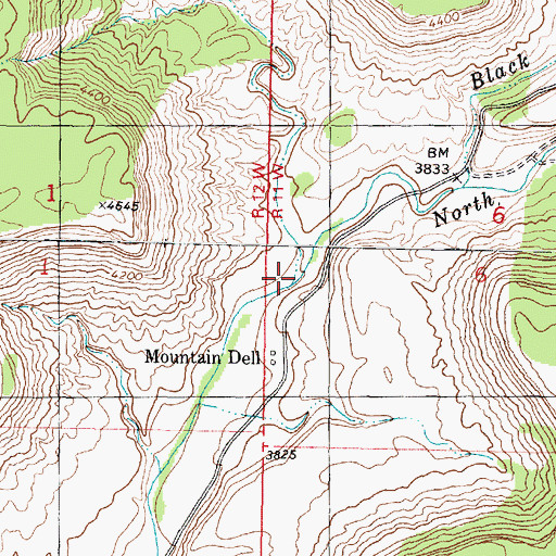 Topographic Map of Dry Creek, UT