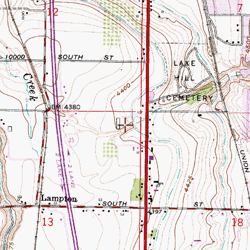 Topographic Map of Dry Creek, UT